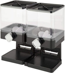 DOUBLE Barrel Square Dry Food Cereal Dispenser
