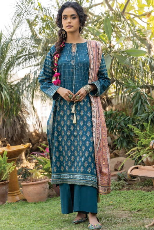 Lakhany Dareechay Printed 3 Piece Unstitched 2022  Collection DPC-3005