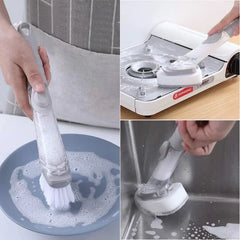 Dish Washing Brush Kitchen Cleaning Sponge with Handle