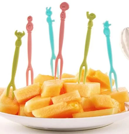 40pcs Disposable Plastic Buffet Cupcake Fruit Dessert Fork Salad Stick – Kitchen Forks Picks Set for Party Kitchen Accessories