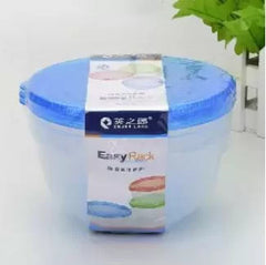 Easy Rack Food Storage Air Tight Leak Proof Box – Pack of 3 – Round – Large