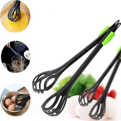 Egg Whisk & Tong Multi-Function – Utensil for Grip or Whisk, Serving Tongs for Egg Salad, Noodles, Salad, and More