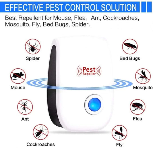 Electronic Ultrasonic Pest Repellent Plug in Mosquito Mice ants Roaches Spiders Bugs Flies Insects Rodents-No Traps Poison & Sprayers