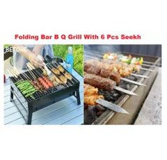 FOLDING Barbecue Grill, BBQ / BAR B Q Portable Grill – BLACK