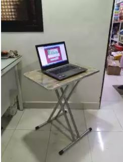 Folding TV Tray Tables, Snack Tables for Eating at Couch, Industrial Laptop Table for Small Space, Easy Storage
