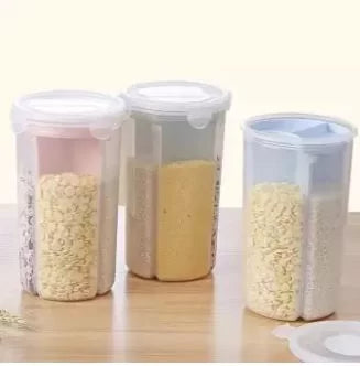 Food Storage Airtight Container Jar Dispenser 4 Sections