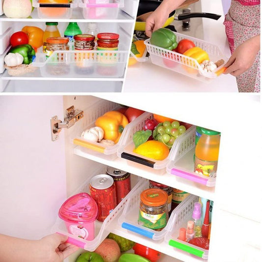 Fridge Storage Basket Shelf Organizer Rack
