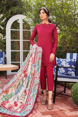 Maria B- Secret Garden Embroidered Lawn Suit by M Prints- 3B