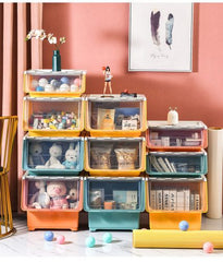 Toys Sundries Storage Boxes Front Opening Thickened Kids Toys Storage Box Sundries Storage Basket Snacks Storage Cabinet Home Organizer