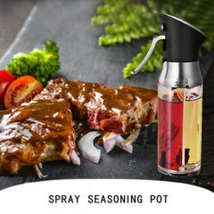 Oil Vinegar Pump Sprayer Dispenser 2 in 1 Olive Oil Vinegar Dispenser Pump Sprayer Separate Nozzles Spray Bottle For BBQ Kitchen Seasoning Tools