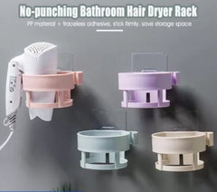 Hair Dryer Holder Plastic – Self-Adhesive Wall-Mounted Hair Dryer Rack