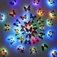 Butterfly Led Decoration Wall Sticker Lights (6 Pcs)