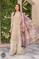 Maria B- Secret Garden Embroidered Lawn Suit by M Prints- 5B