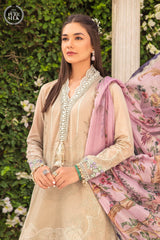 Maria B- Secret Garden Embroidered Lawn Suit by M Prints- 5B