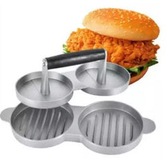 Kitchen Double Mini Hamburger Maker Slider Press Mold Burger Mold