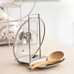 Lid And Spoon Stand Holder Stainless Steel – Cover Lid Rest Stand Spoon Holder Organizer