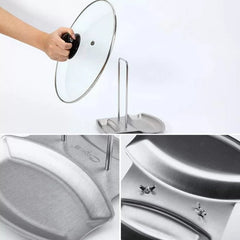 Lid And Spoon Stand Holder Stainless Steel – Cover Lid Rest Stand Spoon Holder Organizer