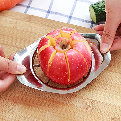 Manual Stainless Steel Apple Corer Slicer Cutter – Sharp Blades Apple Cutter Slicer Corer, Easy Grip Fruit Corer Slicer Kitchenware