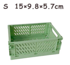 Mini Foldable Plastic Cosmetic Storage Box – Organizer Basket for Home and Office