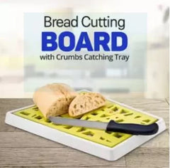 Multifunctional Plastic Kitchen Dish Drying Drainer Rack Bread Cutting Board with Crumb Catcher Tray