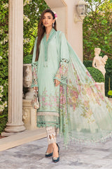 Maria B- Secret Garden Embroidered Lawn Suit by M Prints- 8A