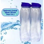 Pack Of 2 Water Bottle 1.0L Light-Weight Perfect For Gym Jogging