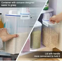 Plastic Airtight Food Storage Container with Measuring Cup 2KG Cereal Grain Rice Storage Box
