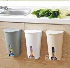 Plastic Bag Dispenser Wall Mounted Grocery Garbage Trash Bag Organizer for Home Kitchen