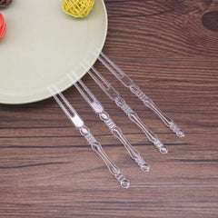 Plastic Fruit Forks 50 Pcs For Party – Fruit Forks Cocktail Sticks (Transparent Color)
