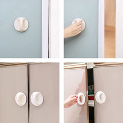 Plastic Round Handle No Construction Needed Sticky Instant Drawer Handles Door and Window Handles for Windows, Cabinets, Cupboards