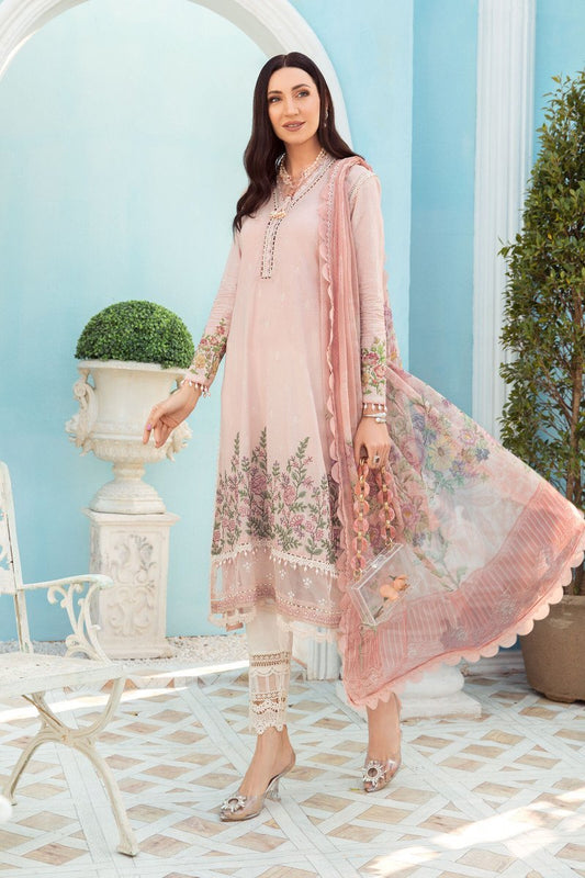Maria B- Secret Garden Embroidered Lawn Suit by M Prints- 8B