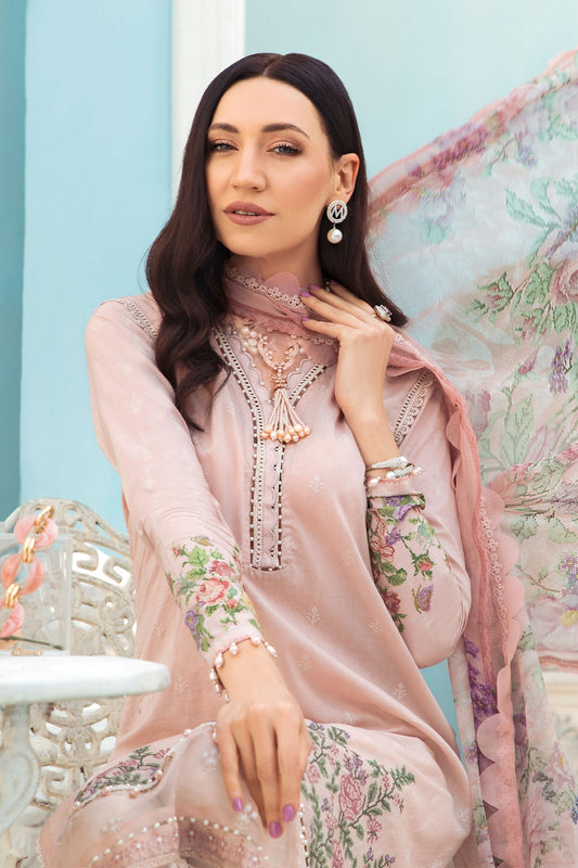 Maria B- Secret Garden Embroidered Lawn Suit by M Prints- 8B