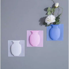 Reusable & Removable Magic Silicone Vase Sticker Silicone Self-Sticking Pot For Home & Office Decoration