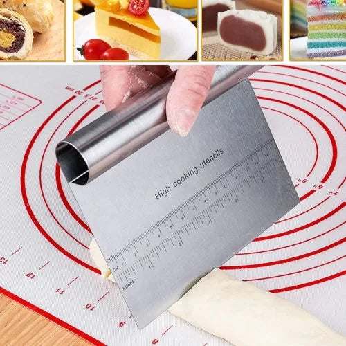 Stainless Steel Cake Scraper Stainless Steel Pastry Dough Cutter
