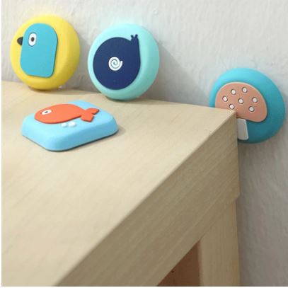 Self Adhesive Silicone Cartoon Doorstop – Cartoon Wall Guards – Door Handle Bumper Stopper