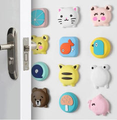 Self Adhesive Silicone Cartoon Doorstop – Cartoon Wall Guards – Door Handle Bumper Stopper