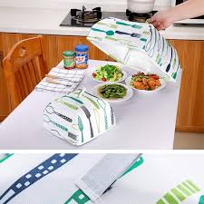 Set of 2 Foldable Portable Thermal Pop-Up Collapsible Insulated Food Cover Tent with Aluminum Foil for Keeping Food Hot