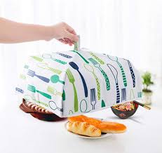 Set of 2 Foldable Portable Thermal Pop-Up Collapsible Insulated Food Cover Tent with Aluminum Foil for Keeping Food Hot