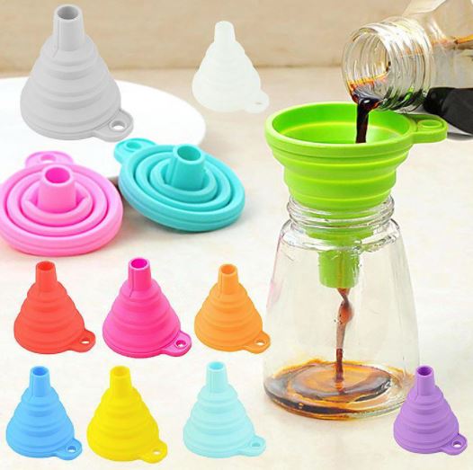 Silicone Funnel Foldable – Silicone Collapsible Funnel For Filling Water Bottle Oil Liquid