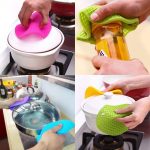 Silicone Pot Mat Round Pot Holder for Home Use (Multicolor)