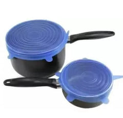 6 Pieces Silicone Stretch Lids Wrap Dish Bowl Pan Cover Kitchen Food Keep Fresh