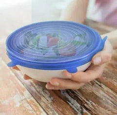 6 Pieces Silicone Stretch Lids Wrap Dish Bowl Pan Cover Kitchen Food Keep Fresh