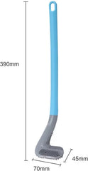 Silicone Toilet Brush with Flexible Bristles and Non-Slip Long Handle, Golf Shape Curved Toilet Cleaner Brush, Deep Cleaning Toilet Brush
