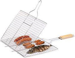 Stainless Steel Folding Grill-Food Grade Grill Basket (X-Large)