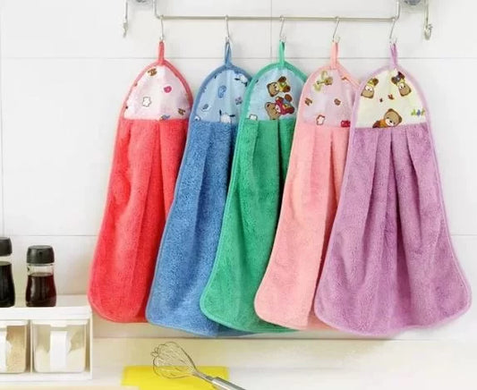 Super Soft Absorbent Hanging Towel For Kitchen And Bathroom (Pack Of 2)