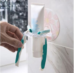 Toothbrush & Paste Holder Wall-Mounted – Bathroom Storage Rack Bathroom Accessories 1pc.