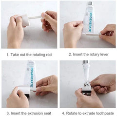 Toothpaste Tube Squeezer – Multifunction Manual Rotate Toothpaste Dispenser Tube Squeezer Tool