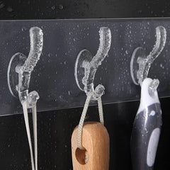 Waterproof Transparent Sticky Hook Wall Hanger Stick-on Cloth Hanger