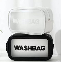Travel Waterproof Cosmetic Bag – Zippered Makeup Bags for Women – Beauty Case Make-Up Organizer Storage Bath Toiletry Bag (Black)