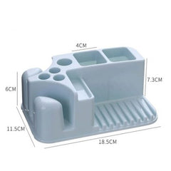 Soap Holder with Toothpaste and Toothbrush Organizer Storage Box